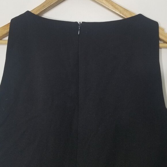Petite Black Sheath Business Casual Mini Zipper Back Lined Sleeveless Sz 6P - Picture 5 of 8